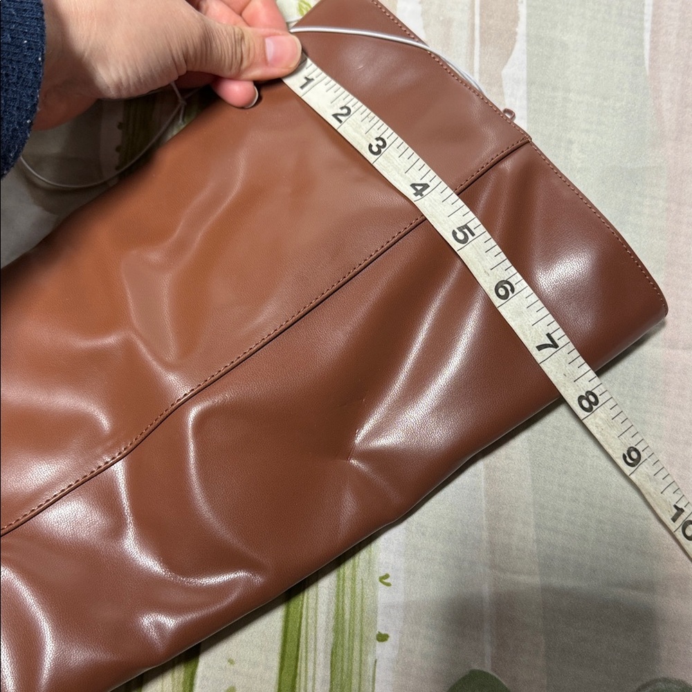NWT New Day Brown Eve Faux Leather tall Boots sz 7.5 memory foam - Picture 7 of 10